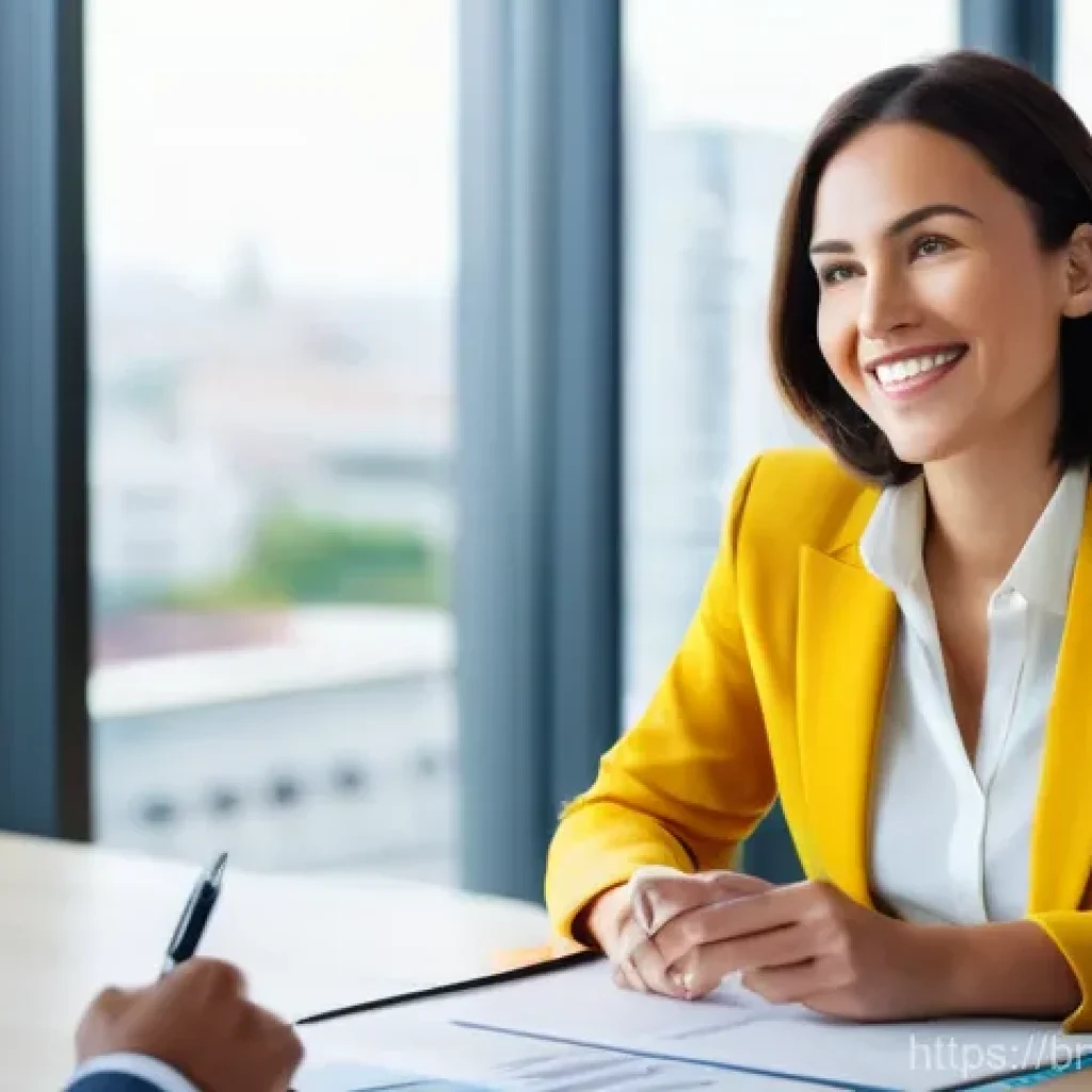 보험중개사와 관련된 고객 관계 관리 성공 사례 분석 - **Prompt 1: Client Consultation & Trust Building**
"A professional female insurance broker in he...