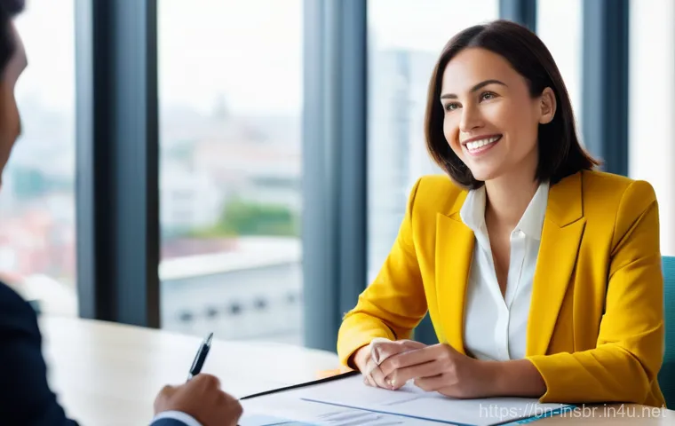 보험중개사와 관련된 고객 관계 관리 성공 사례 분석 - **Prompt 1: Client Consultation & Trust Building**
"A professional female insurance broker in he...