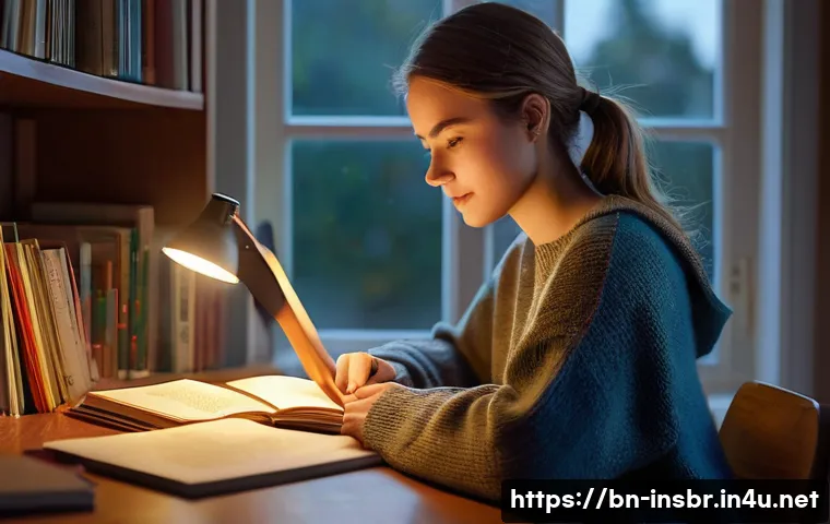 보험중개사 필기시험 대비 시간 분배 전략 - **Prompt 1: Focused Student in a Cozy Study Nook**
    A young female student, appearing to be in he...