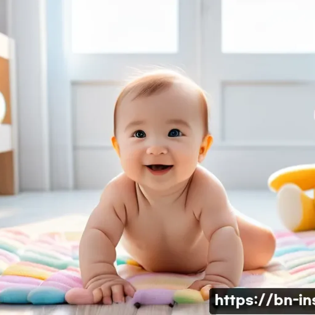 보험중개사로서의 개인 브랜딩 전략 - **Prompt:** "A cute baby wearing a diaper, lying on a colorful playmat with various soft toys around...