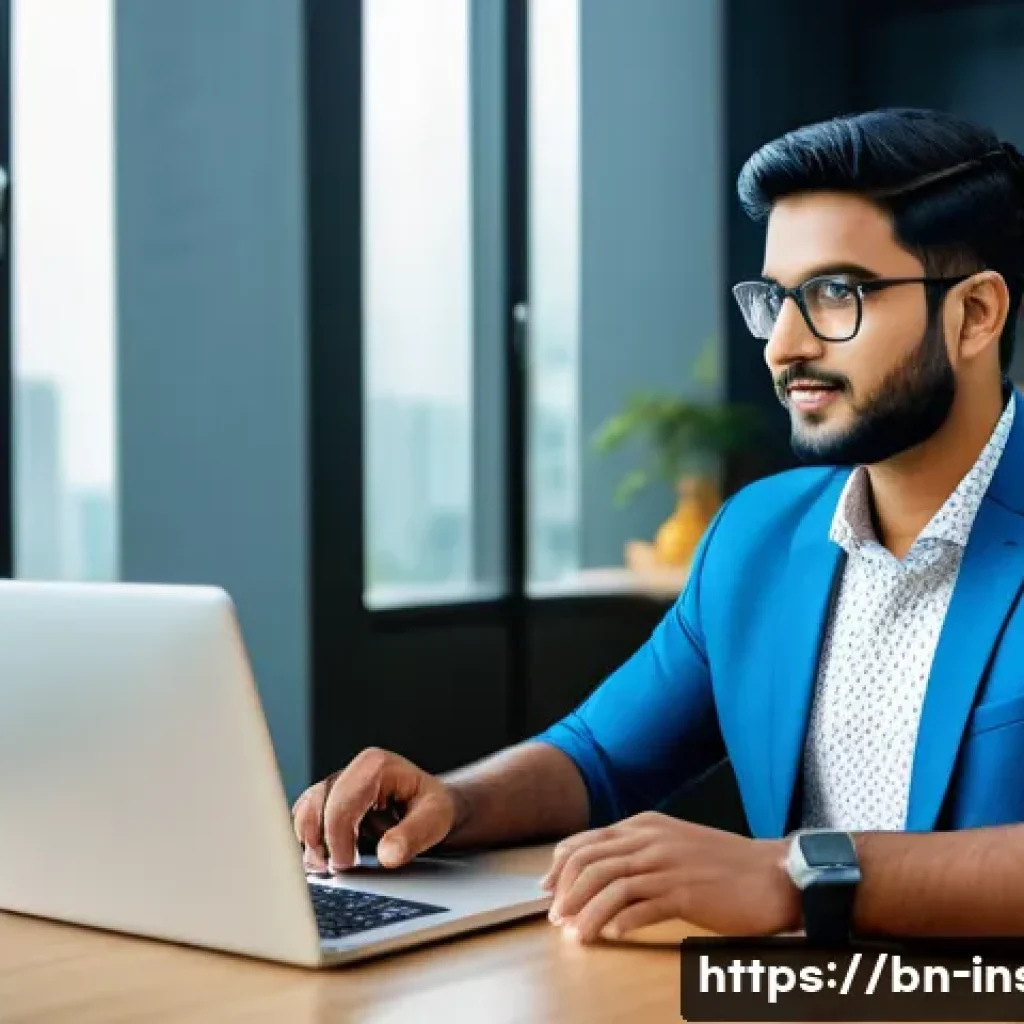 보험중개사와 관련된 최신 연구 결과 - A professional insurance broker of Bengali descent working confidently in a modern digital office en...